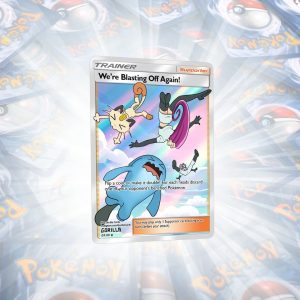 We're Blasting Off Again! Roket Takımı Full Art Holo Custom Pokemon Trainer Card