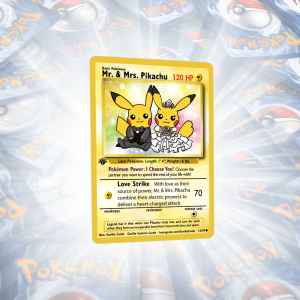 Mr. & Mrs. Pikachu Vintage Holo Custom Pokemon Card