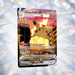 Hungry Pikachu Custom Holo Pokemon Kartı