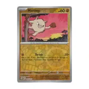 Mankey - Reverse Holo Common - 151 - 056/165 Pokemon Kartı