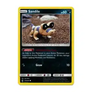 Sandile - Reverse Holo Common - Unbroken Bonds - 113/214 Pokemon Kartı